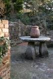 Stone table in the old potting sheds