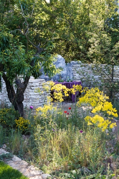 A mediterranean style garden