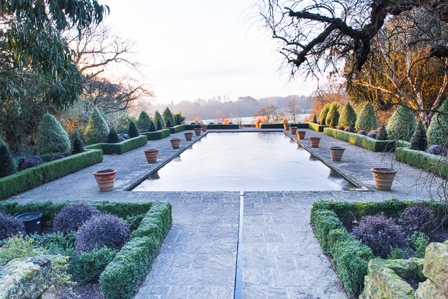 Winter in the formal Italianate garden at Borde Hill