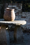 Millstone table in the old pottong sheds