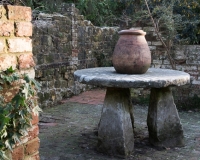 Stone table in the old potting sheds