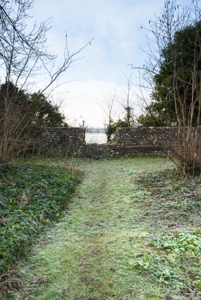 Views out over open countryside from the wild garden
