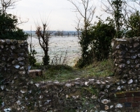 Views out over open countryside from the wild garden