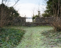 Views out over open countryside from the wild garden
