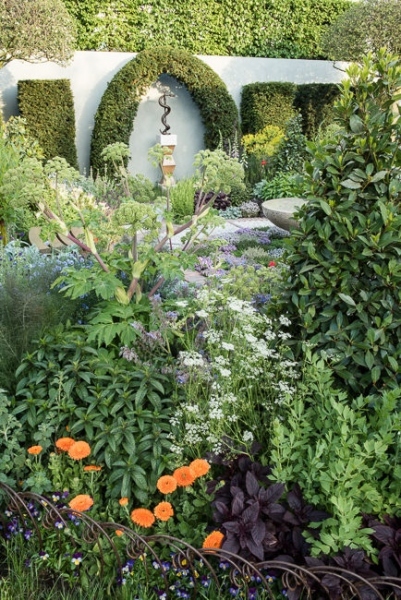 Modern herb garden