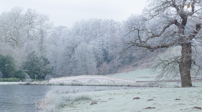 The five arch bridge at Painshill Park landscape garden