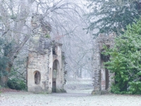 The ruined arch  at Painshill Park landscape garden