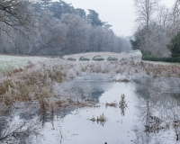 The five arch bridge at Painshill Park landscape garden