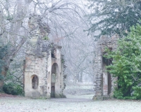 The ruined arch  at Painshill Park landscape garden